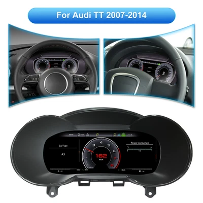 LCD Digital Gauges Instrument Cluster CarPlay Speedometer For Audi TT 2007-2014 Foto 1 de 4