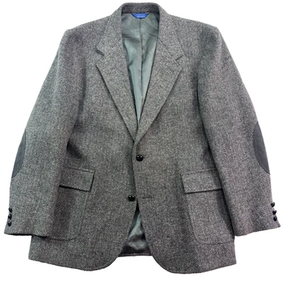 vtg Pendleton 46L action back belted tweed blazer jacket sport suit coat usa - Image 1 of 4
