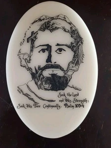 JESUS Etched Plaque Signed - Authentic Handcraft From Tennessee - Picture 1 of 4