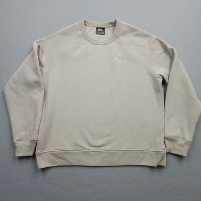 REI Co Op Sweater Mens Large Beige Pullover Crew Neck Sweatshirt Jumper Casual - Image 1 of 4