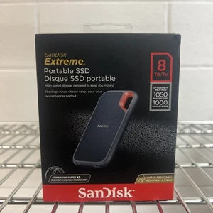 SanDisk - Extreme Portable 8TB External USB-C NVMe SSD - Black - Afbeelding 1 van 2