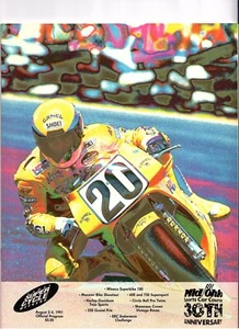 Vintage 1991 Program Mid Ohio Superbike Jamie James Freddie Spencer Camel Pro - Picture 1 of 3