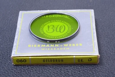 ✅ B & W SCHNEIDER GREEN 060 2X 38MM FILTER LENS OR CAMERA DROP IN W/ BOX 98-1 - Image 1 of 2