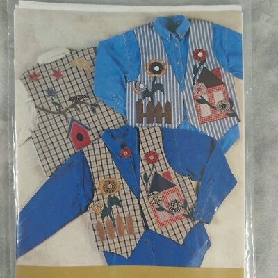 🌼 Fences & Flowers Vest Pattern by Indygo Junction #IJ314 - 1993 🌼 - Image 1 of 3