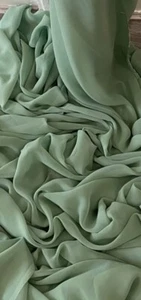 1M Sage Chiffon soft dress chiffon  45" WIDE - Picture 1 of 2
