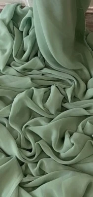 10 M Sage Chiffon soft dress chiffon  45" WIDE - Image 1 of 2