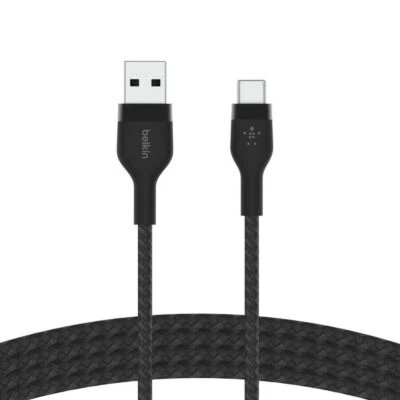 Cable delgado Belkin CAB010bt1MBK Boostcharge Pro Flex 3,3 pies USB-C a USB-A negro Foto 1 de 4