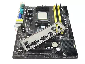 ASROCK 960GC-GS FX socket AM2/AM3/AM3+ with AMD Sempron 140 CPU + IO Shield - Picture 1 of 4