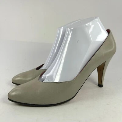 VTG YSL Yves Saint Laurent Women's Tan Sand Pumps US 8.5 M Heels Classic Shoes  - Image 1 of 4