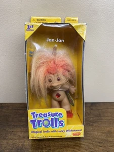 1998 Galoob Treasure Trolls Red  Diamond Wishstone Jan-Jan 2-Tone Hair With Box - Picture 1 of 8