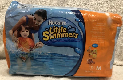 11 Huggies Little Swimmers Disposable Swim pants Diaper Size 4 Medium 24-34lb - Image 1 of 2