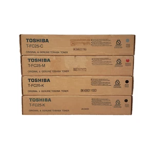 Toshiba T-FC25-C T-FC25-M T-FC25-K Toner 4-Pack E-Studio 2040C 2540C 3040C 3540C - Picture 1 of 3