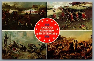 Postcard Patriotic c1975 American Revolution Bicentennial 1776-1976 Multi View - Picture 1 of 2