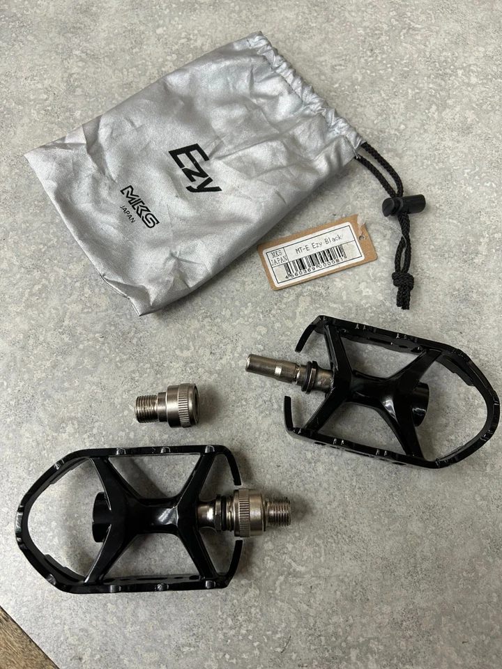 MKS Ar-2 EZY QR Pedals Black 9/16 Road Track Classic Fixie Hybrid Bike