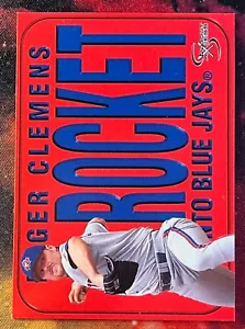 1998 SkyBox Dugout Axcess #138 Roger Clemens NAME PLATES "Rocket" Toronto - Picture 1 of 2