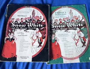 Lot Walt Disney's Snow White and the Seven Dwarfs '37 & '38 album Song Book - Picture 1 of 12