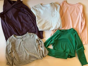 Lot of 5 Girl's Size M 7/8 Long Sleeve Shirts Knit Solids Vineyard Vines Hoodie - Picture 1 of 13