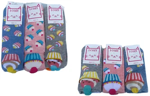 12 Pairs Girls Socks Cotton Blend Low Or High Ankle Cupcakes Teens Socks - Picture 1 of 3