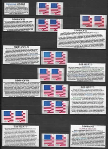 NEW! BCA Scott #5261 Z-FLAG 8 DIFFERENT (CFs) + #5261 (Regular) MNH Pairs - Picture 1 of 4