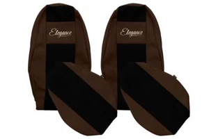 Pareja Fundas De Ecopiel Lisa Marrón Para VOLVO FH4 FM4 2013 DEFECTUOSAS - Imagen 1 de 6