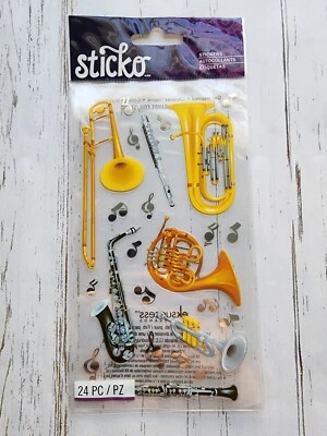 Pegatinas de música Sticko "instrumentos de viento" - álbumes de recortes, fabricación de tarjetas, manualidades Foto 1 de 2