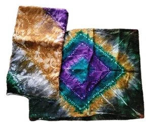 Handgefertigtes Batik Laken 4-teiliges Set 3 Kissenbezüge 1 flaches Laken - Bild 1 von 12