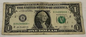 $1.00 2013 Star B Series Federal Reserve Note - Picture 1 of 2