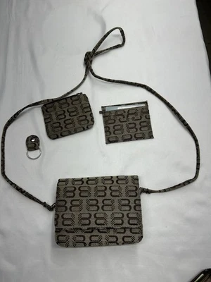 Cartera bandolera vintage, con cremallera para monedas y soporte CC + llavero Foto 1 de 3