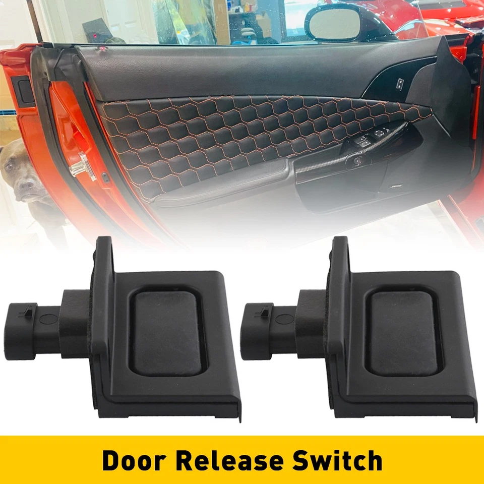 Interruptor de liberación de manija de puerta Fit 05-13 Chevrolet C6 Corvette 04-09 Cadillac XLR 2x Foto 1 de 4