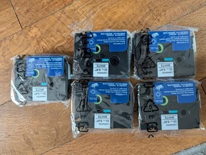 Lot of 5 Laminated White Label Tape TZe-231 Compatible 12mm 0.47” - Picture 1 of 8