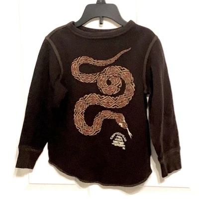 Gap Kids Boys Brown Snake Pullover Crew Neck Long Sleeve T Shirt Top Size XS 4/5 - Image 1 of 4