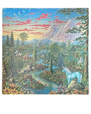 Vtg 1982 Eaton Jigsaw Puzzle "Unicorn Country" Artist Michael Fishel 500+ Pcs  - Image 1 of 4