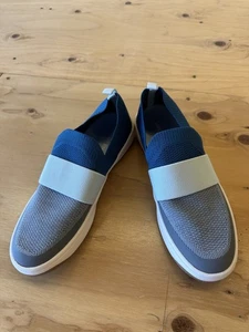 Scarpe sneaker Lands End slip on donna 8B Active verde acqua e grigio tomaia elasticizzata - Foto 1 di 6