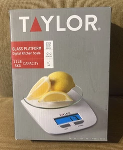 Taylor 384521 Silber/Weiß Digitale Küchenwaage 11 Pfund **NEU & KOSTENLOS 📦** - Bild 1 von 2