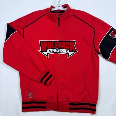 Chaqueta de Pista NC State Wolfpack Roja con Cremallera Grande Propiedades Colegiadas con Licencia Foto 1 de 4