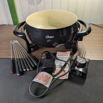 Oster Fondue Pot 3 qt. Electric Titanium Infused Duraceramic Missing Ring Black - Image 1 of 4