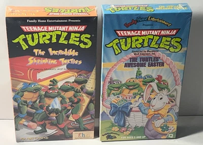 TMNT Lot The Incredible Shrinking Turtles & Turtles Awesome Easter New Vhs - Image 1 of 4