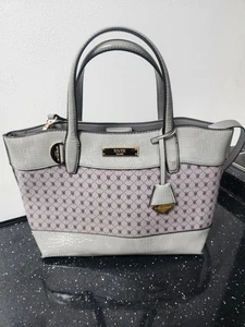 River Island Grey Monogram Shoulder Large Handbag Crossbody Bag (S) - Picture 1 of 6