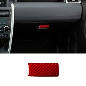 Red Carbon Fiber Glove Box Handle Cover Trim For Land Rover Discovery Sport - Picture 1 of 12