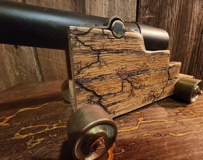  Black Powder Naval Signal Cannon 10" Oak Carriage Unique Works! 4-1/2 lbs - Image 1 of 4