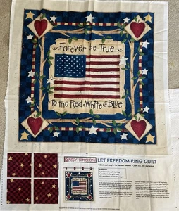 Vintage Daisy Kingdom Patriotic Quilt Panel Forever be True Hanging Quilt - Bild 1 von 1