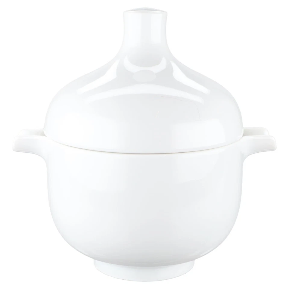 Salsiera con coperchio Rosenthal Plus bianca - Immagine 1 di 1