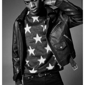 Zara man Printed fur sweatshirt SWEATER Star print size Large - Picture 1 of 10