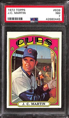 1972 Topps #639 J.C. Martin PSA 7 NM 42680445  - Image 1 of 3