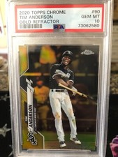 2020 Topps Chrome Tim Anderson #90 gold refractor #10/50 *PSA 10* 
