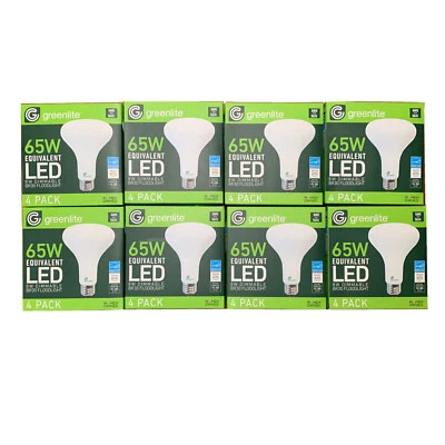 32-Pack BR30 Flood Lights 65W Equivalent 8W LED 3000K Damp Location by Greenlite - Image 1 of 4