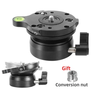 Aluminum Tripod Head Base Plate 3/8 1/4 Screw for Canon Nikon Sony DSLR Camera - Picture 1 of 7