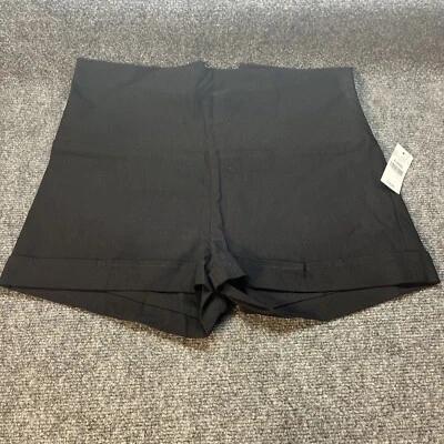 Wet Seal Black Shorts Bow On Back XL Stretch 2 Inch Inseam Coquette Core Y2K - Image 1 of 4