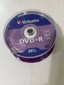 Discos en blanco Verbatim DVD+R tinte AZO 4,7 GB 16X 120 min disco grabable - 25 discos - Imagen 1 de 4