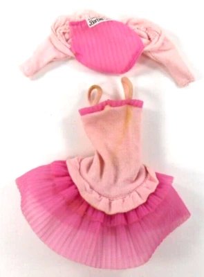 Barbie Vtg 1988 Dinner Date Fashion Pink Lace Dress Pink Lace Bolero Jacket 1295 - Image 1 of 4